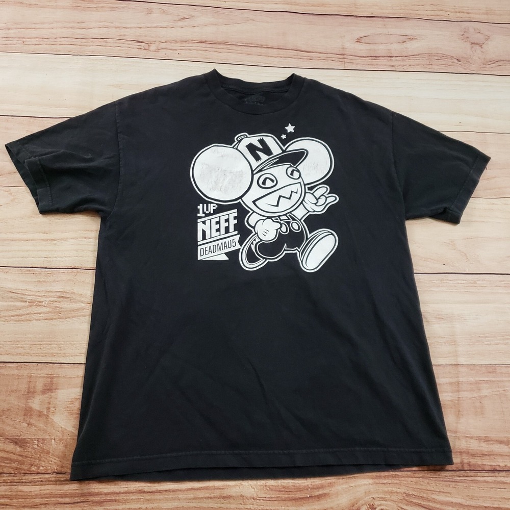 Neff Deadmou5 Shirt Mens Extra Large Black Outdoors‎ Rave Raver Techno Adult *